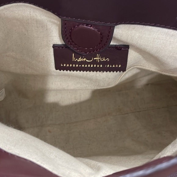 India Hicks Burgundy Leather Crossbody Adjustable Strap Shoulder Bag - Picture 7 of 7